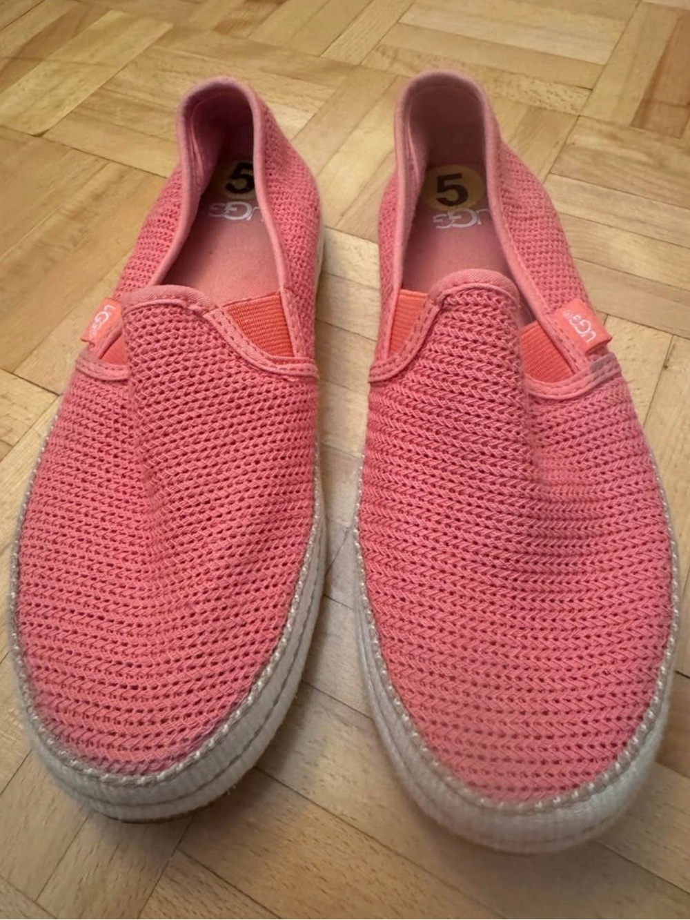 UGG Coral Knit Slip-On Espadrille Loafers